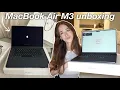 MacBook Air M3 Unboxing 15 inch setup widgets aesthetic customization