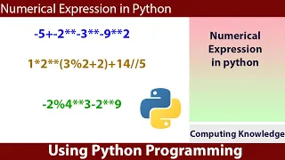 Numerical expression in python how to solve numerical expression using python Python expression