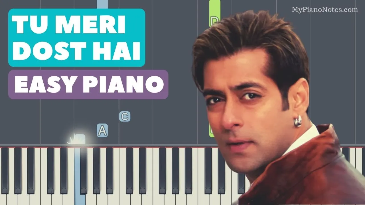 Tu Meri Dost Hai - Piano Tutorial for Bollywood Song | Easy for Beginners