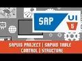 SAPUI5 Tutorials SAPUI5 Project SAPUI5 Table Control Structure of Table Control