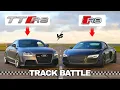 Tuned TTRS vs R8 V10 Audi Track Battle