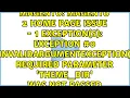 Magento 2 home page issue - 1 exception s Exception InvalidArgumentException Required