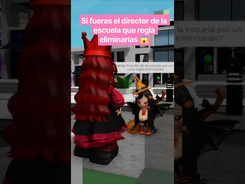 Si fueras el director de la escuela que regla eliminarías 😱 #roblox #brookhaven #robloxedit #games