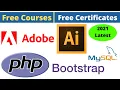 Udemy Free Certificate Courses 700 Lectures PHP MySQL Bootstrap Projects Illustrator Online Classes