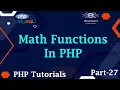 27 Math Functions In PHP PHP Math Functions PHP Functions Learn PHP PHP