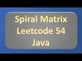 Spiral Matrix - LeetCode 54