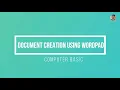 Document Creation in WordPad-Computer Basic