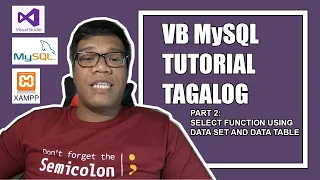 VB MySQL Tutorial Tagalog Select Function with Data Bindings Data GridView