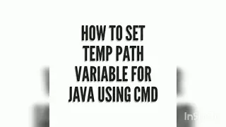 How To Set Temporary Path For Java