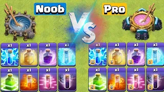level 1 spells vs max spells clash of clans