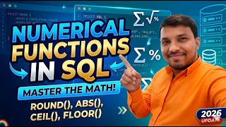 13 Numeric Functions in SQL Number Functions Floor Round Ceiling Abs Square Sqrt