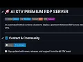 AI STV RDP Server - Free Windows VPS with GitHub Actions