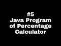 Percentage Calculator in Java Percentage Calc MyProParadise
