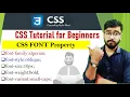 CSS Font CSS Tutorial for Beginners in Hindi HTML CSS