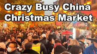 Unbelievably busy Shanghai Christmas Market