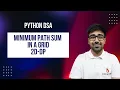 DSA in Python - Minimum Path Sum 4 Grid DP Approaches LeetCode 64 Part 198 Hindi
