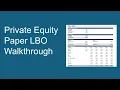Private Equity Paper LBO Walkthrough