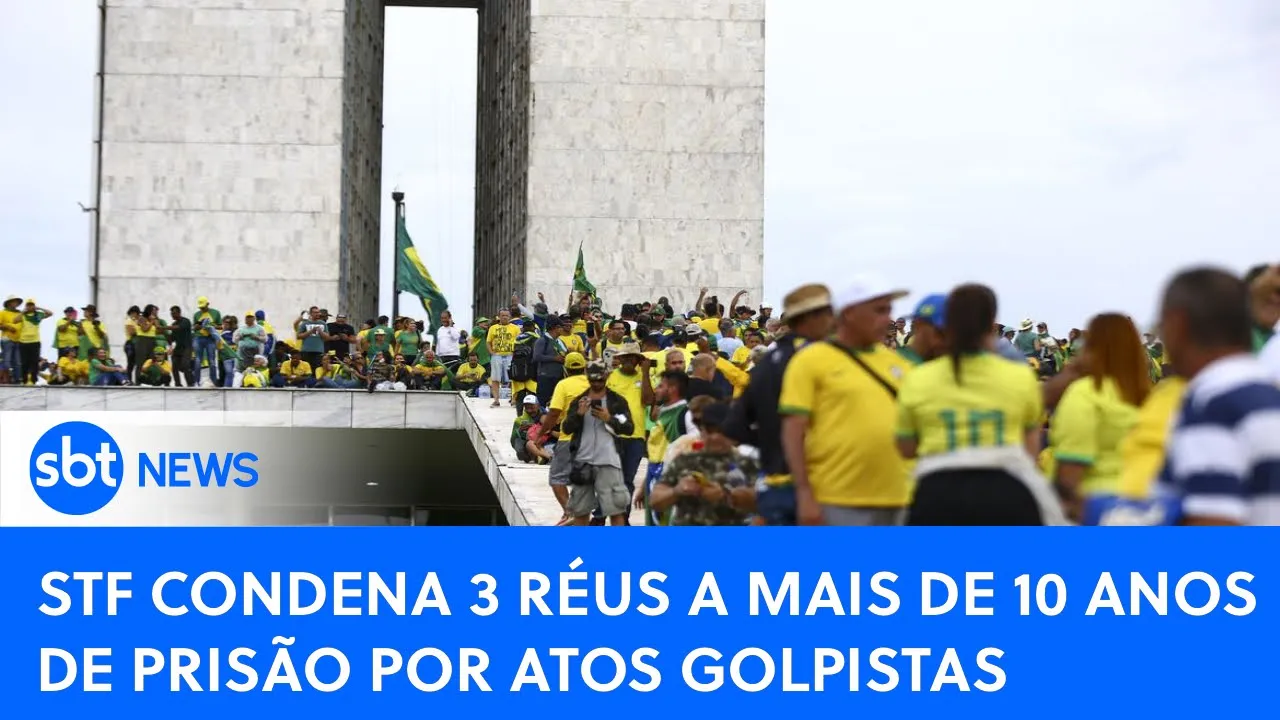 ???? SBT News na TV: STF condena 3 réus prisão por atos de 8/01; Corte retoma julgamentos nesta 6ª
