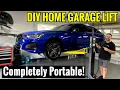SMALL GARAGE Problem Solved with Portable Car Lift