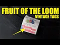 How To Date Vintage Fruit Of The Loom Tags