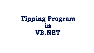 VB NET Tipping Program