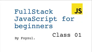 Class 1 - JavaScript overview