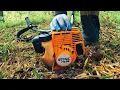 Testing the Power Stihl FS 55 Brushcutter in Action