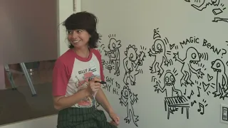 Kate Micucci Draws on Walls