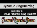 How to solve a linear programming problem lpp using dynamic programming dp Forward Computation