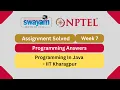 Programming In Java Week 7 Programming Assignment My Swayam