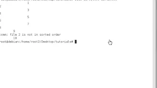 comm - Compare Two Sorted Files Line by Line Debian Linux