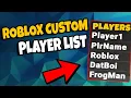 HOW to Make a CUSTOM PLAYER LIST ROBLOX