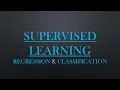 Introduction to Supervised Learning part 2 Regression and Classification