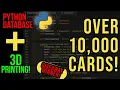 Cataloging Over 10 000 Pokemon Cards using Python and 3D Printing