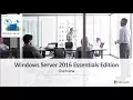 Windows Server 2016 Essentials Cloud Enablement Overview