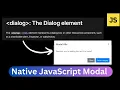 New HTML5 Dialog element provides Built-in Modal support Without any Third-Party Libraries - Hindi