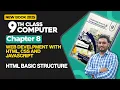 9th Class Computer Chapter 8 HTML Basic Structure New Book 2025