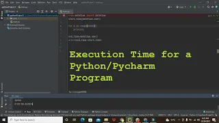 how to find the execution time of python program finding execution time for pycharm