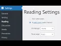 How to Configure Your WordPress Reading Settings
