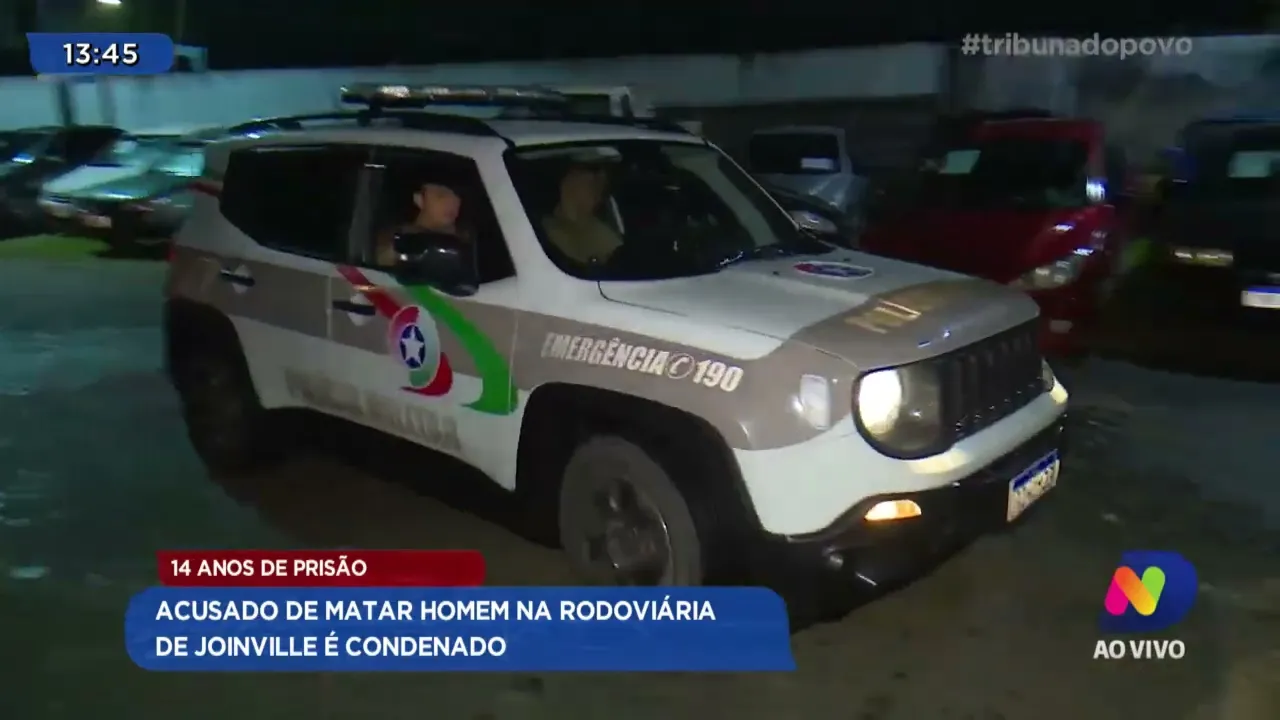 14 anos de prisão: acusado de matar homem na rodoviária de Joinville é condenado