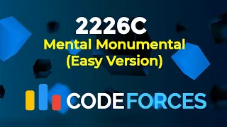 2226C - Mental Monumental Easy Version Codeforces Round 1095 Div 2 Binary Search Solution