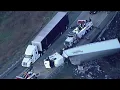 Overturned truck on I-287 northbound ramp to NYS Thruway causes delays