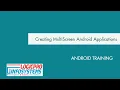 Creating Multi Screen Android Application Android Training Series