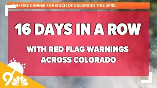 16 straight days of Red Flag Warnings accross Colorado