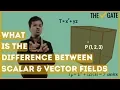 Difference between Scalar and Vector Fields to understand the Gradient operation
