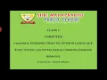 Chapter 8 Introduction to python