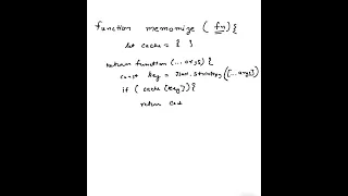 How to Implement a Memoize Function in JavaScript Frontend Interview Question