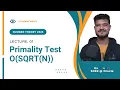L01 Primality Test O SQRT N NT 2025 Course