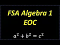 FSA Algebra 1 EOC Florida Standards Assessments - End of Course Exam