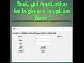 Basic gui Application for beginners with using Python and My Sql Part-1 PYTHON WORLD